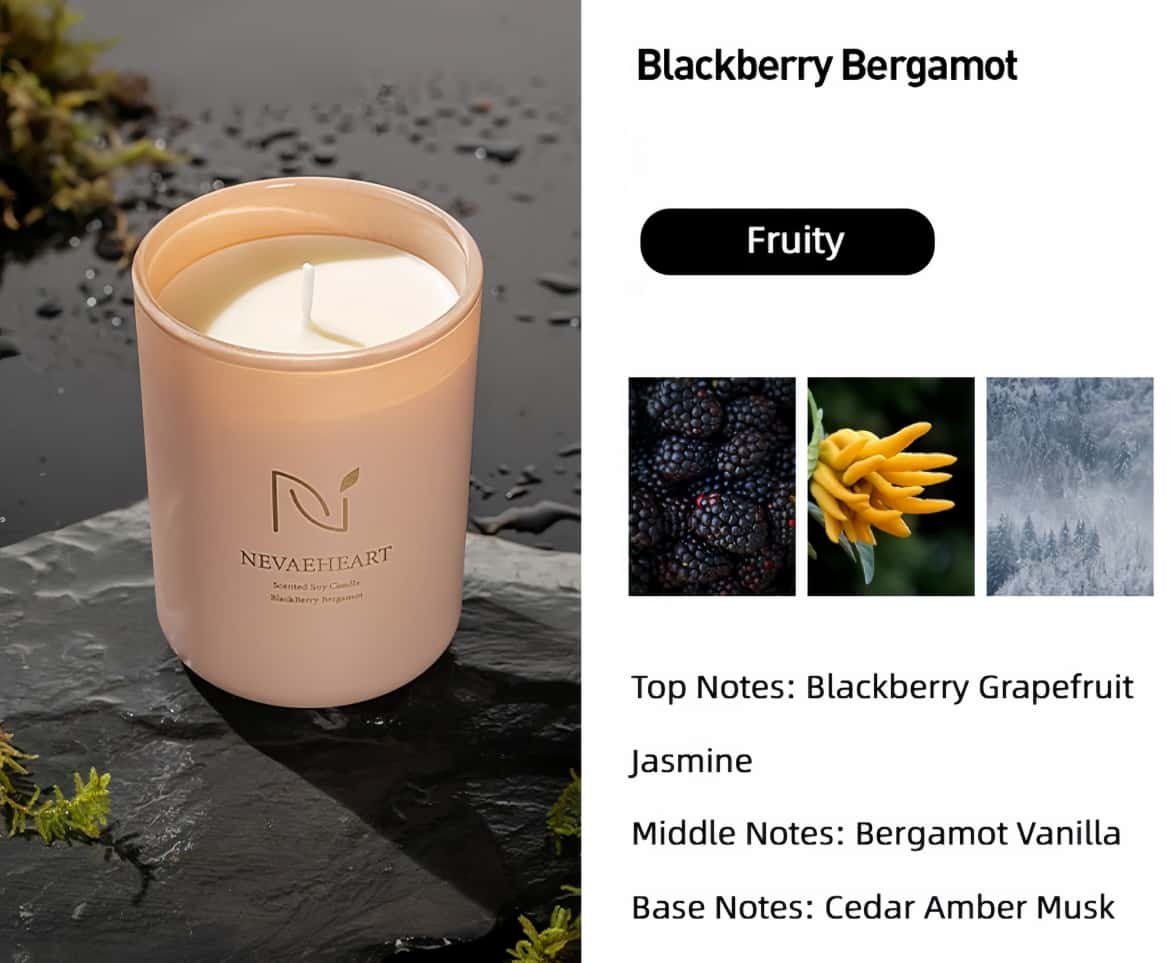 Scented candle for relaxation Optional fragrance types