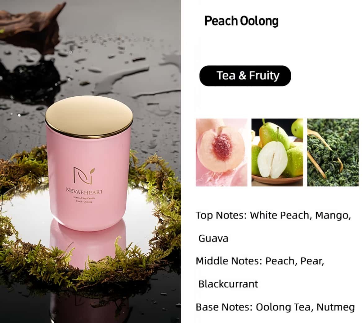 Scented candle for relaxation Optional fragrance types