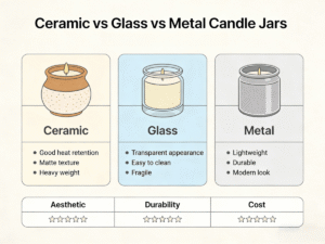 Ceramic vs Glass vs Metal Candle Jars
