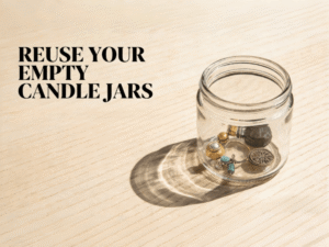 Creative reuse of empty candle jars