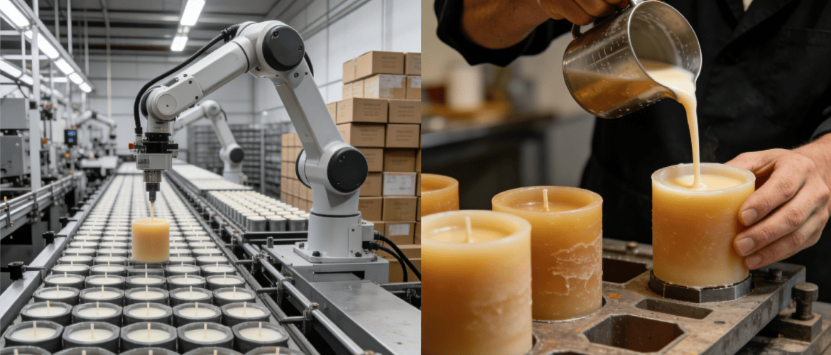 Hand-Poured vs Mass-Produced Scented Candles