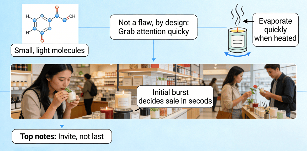How Scented Candle Fragrance Notes Work-Top Notes