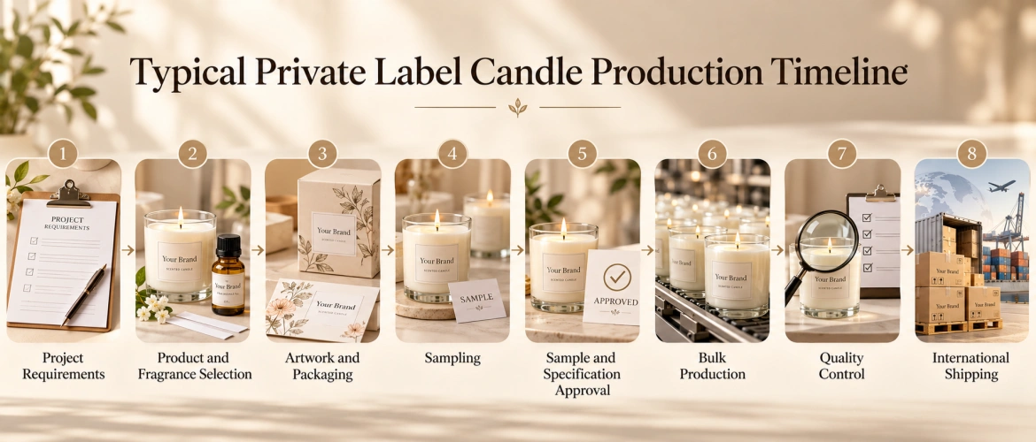 Private label candle production time