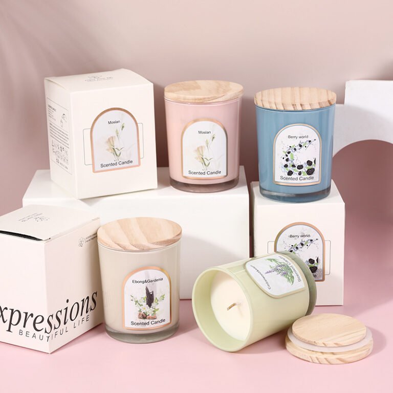 Colored Glass Jar Scented Candles Main image