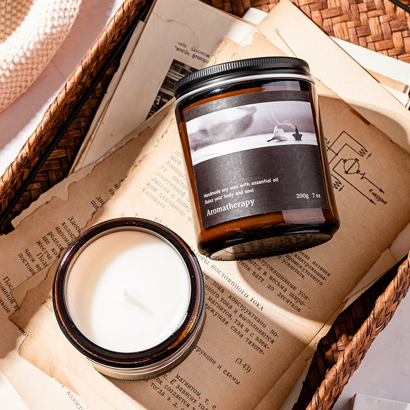 Amber Glass Scented Candles Wholesale Main image
