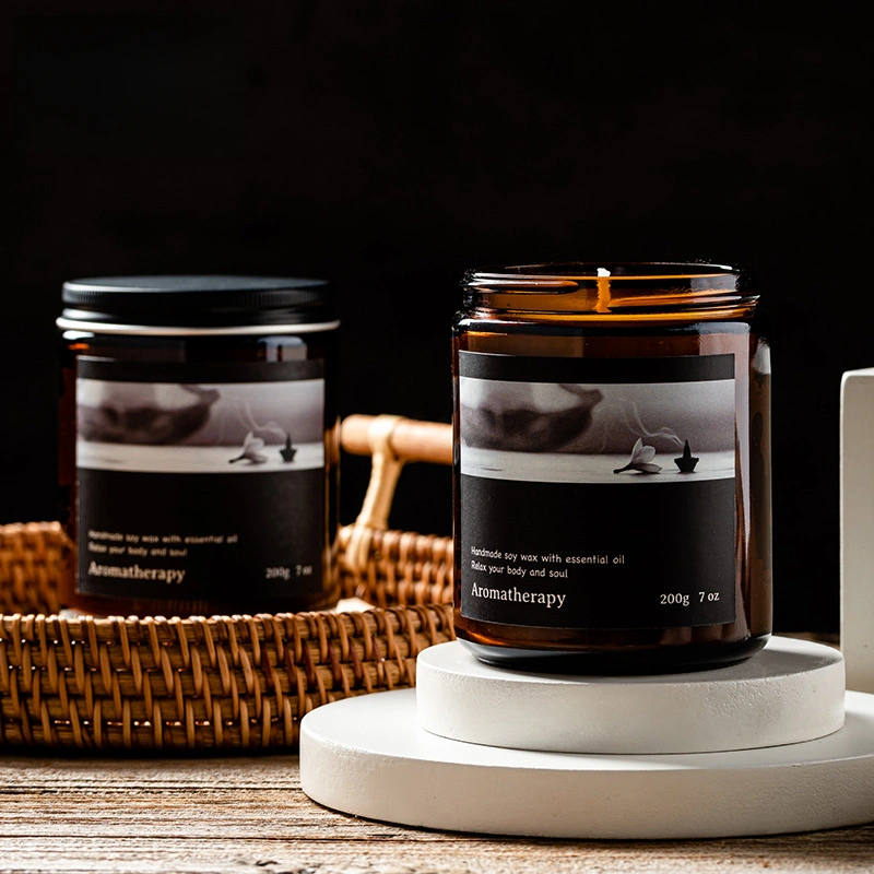 Amber Glass Scented Candles Wholesale Main image