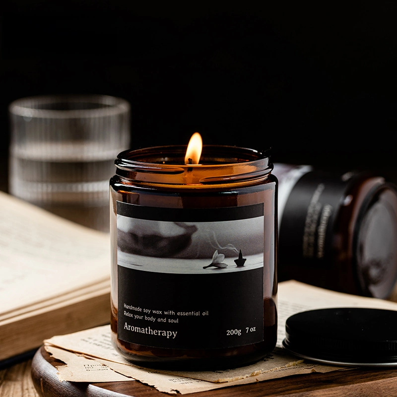 Amber Glass Scented Candles Wholesale Main image