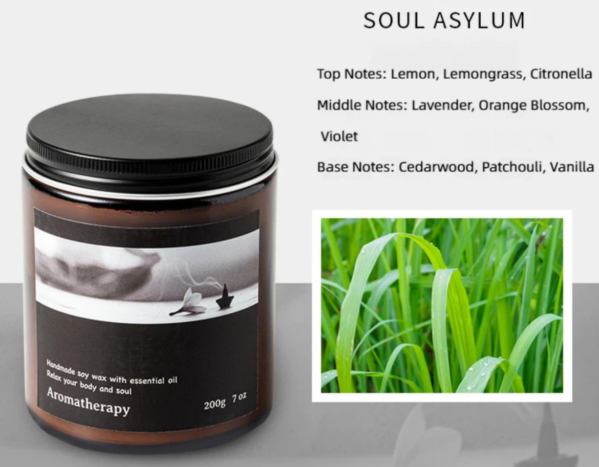 Amber Glass Scented Candles Wholesale Optional fragrance types