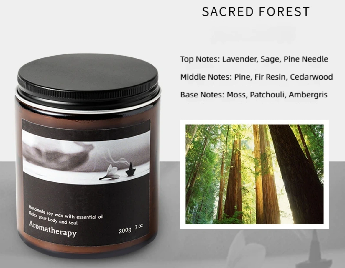 Amber Glass Scented Candles Wholesale Optional fragrance types