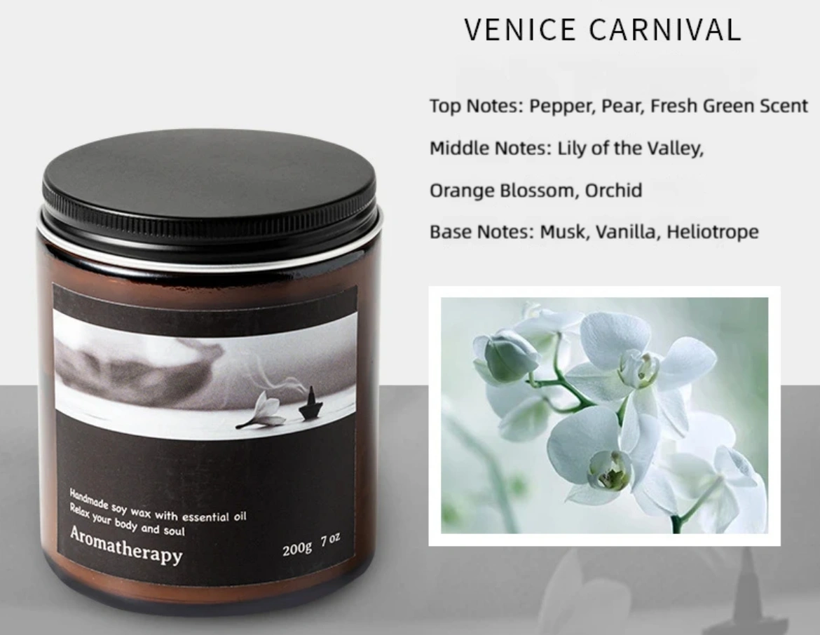 Amber Glass Scented Candles Wholesale Optional fragrance types