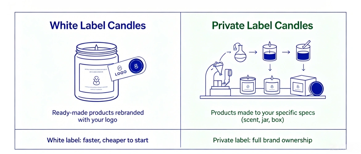 Private Label vs White Label Candles