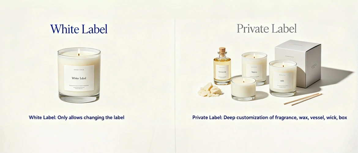 Private Label vs White Label Candles
