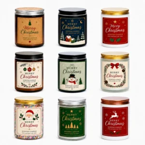 Custom Christmas candles